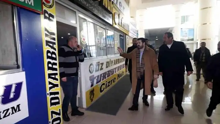 Başkan Savcı Sayan otobüs terminalini ziyaret etti