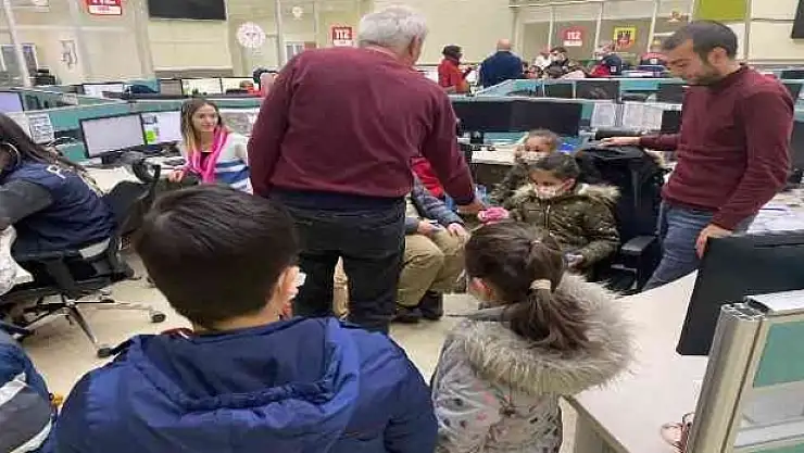 Minikler 112 Acil Çağrı Merkezini ziyaret etti