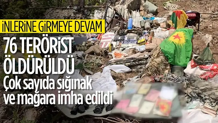 Pençe Kilit Operasyonu'nda öldürülen terörist sayısı 76 oldu