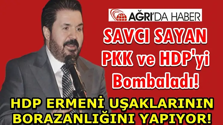 SAVCI SAYAN, HDP ERMENİ UŞAKLARININ BORAZANLIĞINI YAPIYOR!