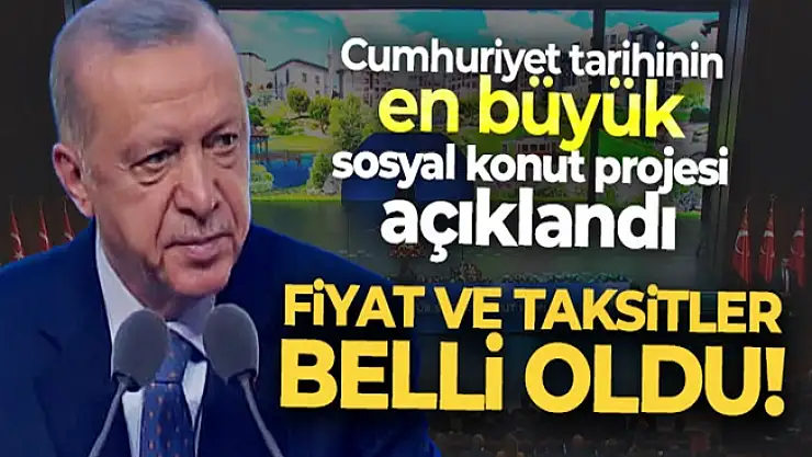 Cumhuriyet tarihinin en büyük sosyal konut projesi