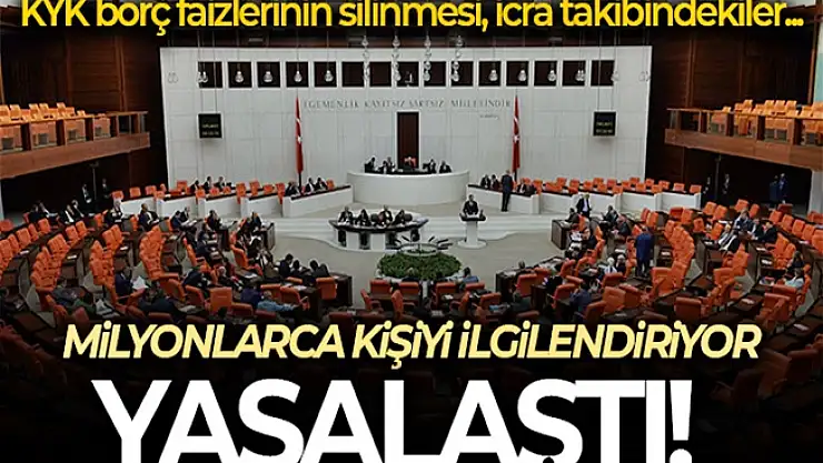 Önemli düzenlemeler içeren teklif TBMM'de kabul edildi