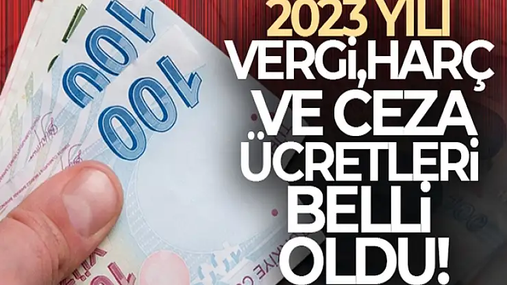 Ve beklenen haber geldi: 2023 yılı vergi, harç ve ceza ücretleri belli oldu!