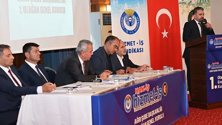 Hizmet-İş Sendikası Ağrı Şube başkanı Emrah Aslan güven tazeledi