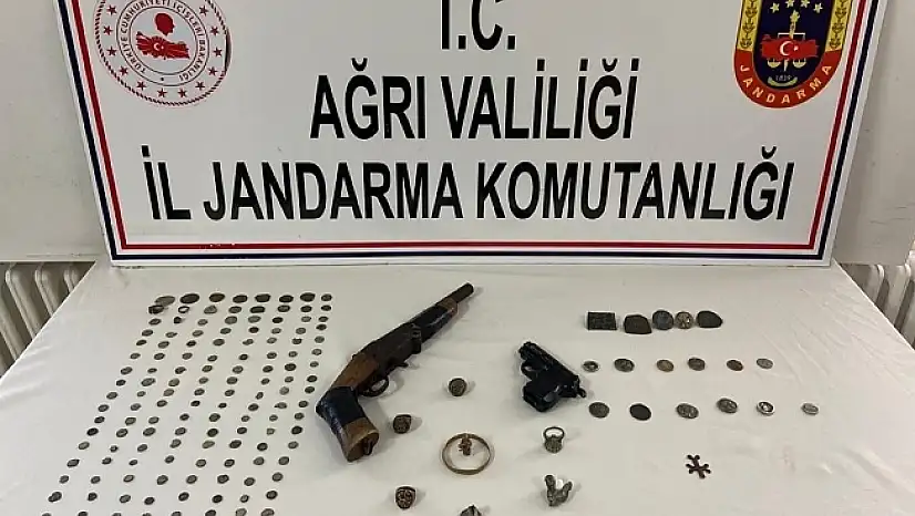 Patnos'ta tarihi objeler ele geçirildi!