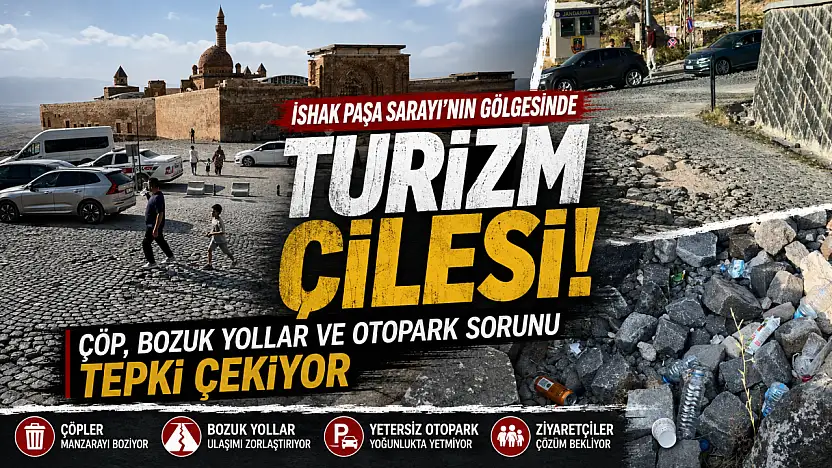 İshak Paşa Sarayı'nda turizm çilesi: Çöp, yol ve otopark tepkisi