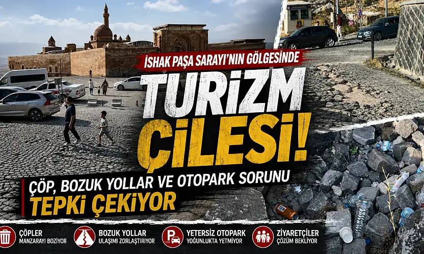 İshak Paşa Sarayı'nda turizm çilesi: Çöp, yol ve otopark tepkisi
